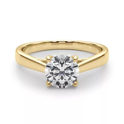 Emma Cathedral 4 Prong Solitaire Engagement Ring