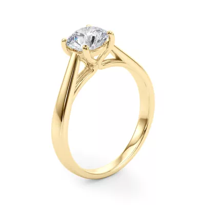 Emma Cathedral 4 Prong Solitaire Engagement Ring