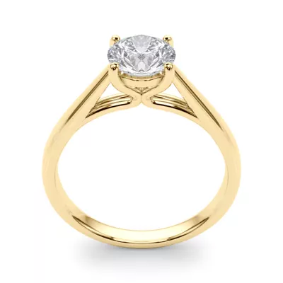 Emma Cathedral 4 Prong Solitaire Engagement Ring