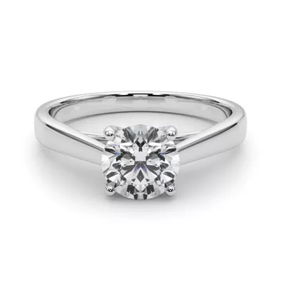 Emma Cathedral 4 Prong Solitaire Engagement Ring