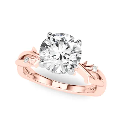 Vine Nature Inspired Hidden Halo Engagement Ring