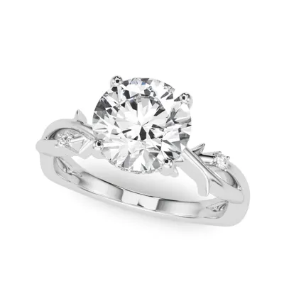 Vine Nature Inspired Hidden Halo Engagement Ring