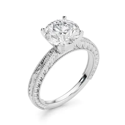 Mila Vintage-Inspired Solitaire Engagement Ring (1.8 mm)