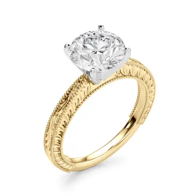 Mila Vintage-Inspired Solitaire Engagement Ring (1.8 mm)