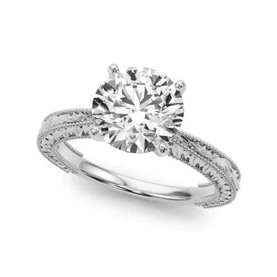 Mila Vintage-Inspired Solitaire Engagement Ring (1.8 mm)