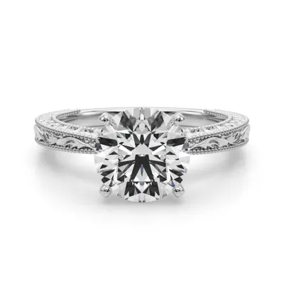 Mila Vintage-Inspired Solitaire Engagement Ring (1.8 mm)
