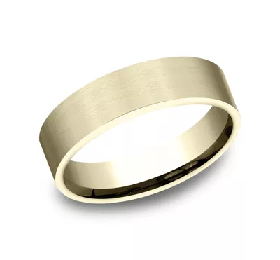 Satin Finish Flat Comfort-Fit Band (6mm)