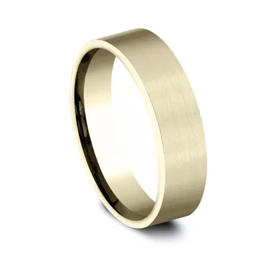 Satin Finish Flat Comfort-Fit Band (6mm)