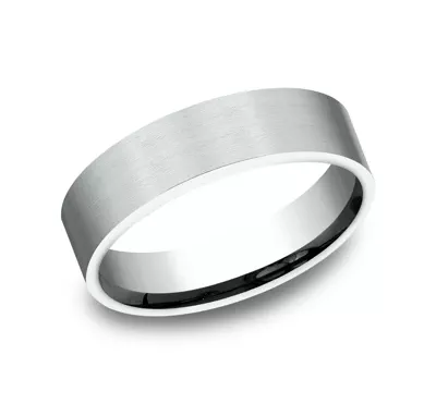 Satin Finish Flat Comfort-Fit Band (6mm)