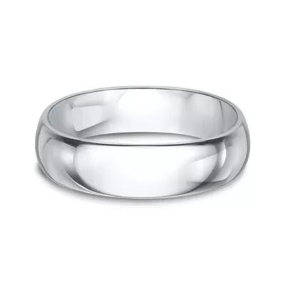 Cobalt Low-Dome Comfort-Fit Polished Band (6mm)