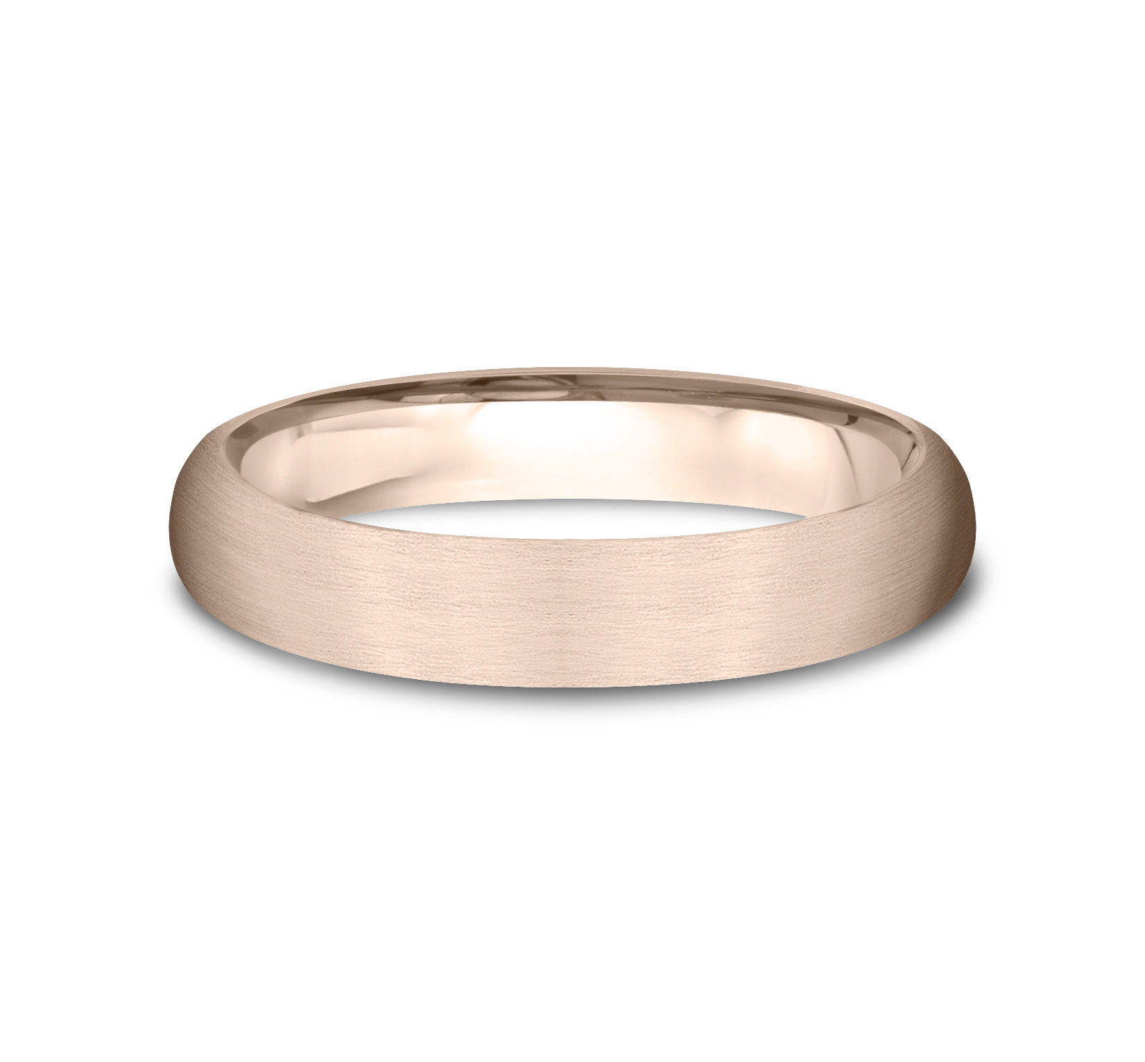 Low Dome Comfort-Fit Satin Finish Band (4mm)