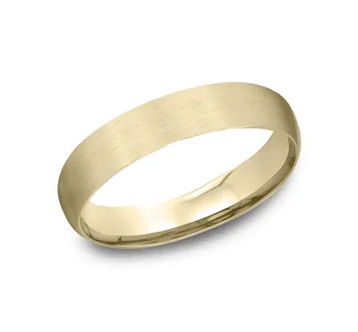 Low Dome Comfort-Fit Satin Finish Band (4mm)