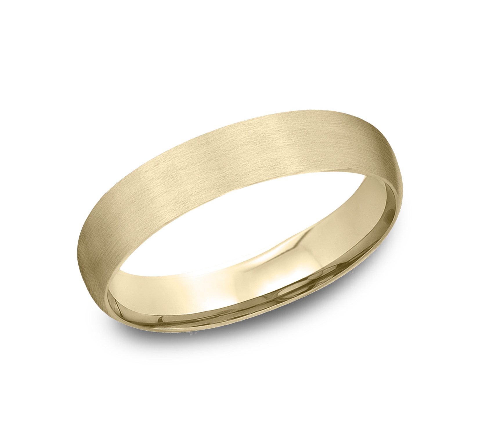 Low Dome Comfort-Fit Satin Finish Band (4mm)