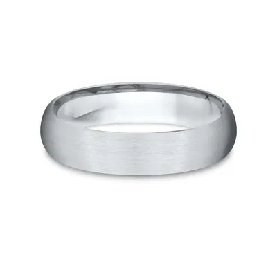 Low Dome Comfort-Fit Satin Finish Band (5mm)