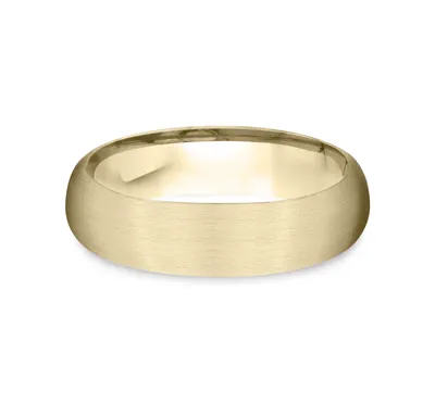 Low Dome Comfort-Fit Satin Finish Band (6mm)