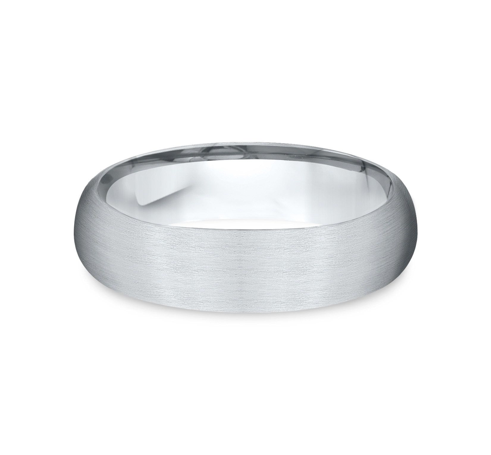 Low Dome Comfort-Fit Satin Finish Band (6mm)