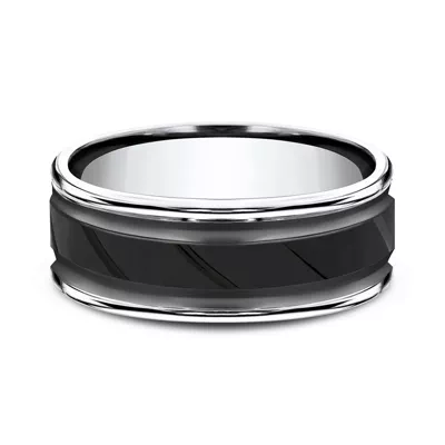 Cobalt Diagonal-Cut Comfort-Fit Band (8mm)
