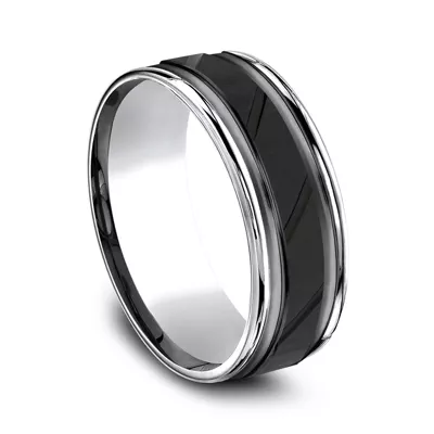 Cobalt Diagonal-Cut Comfort-Fit Band (8mm)