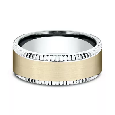 Bastion Fluted Bevel Comfort-Fit Band (8mm)