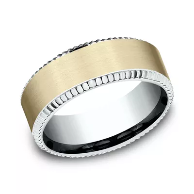 Bastion Fluted Bevel Comfort-Fit Band (8mm)