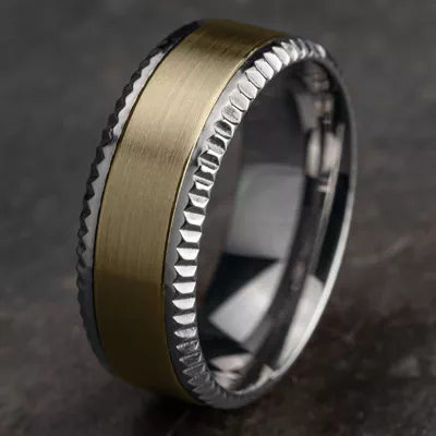 Bastion Fluted Bevel Comfort-Fit Band (8mm)