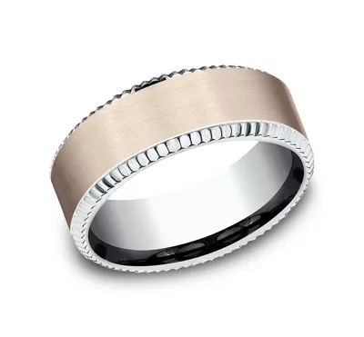 Bastion Fluted Bevel Comfort-Fit Band (8mm)