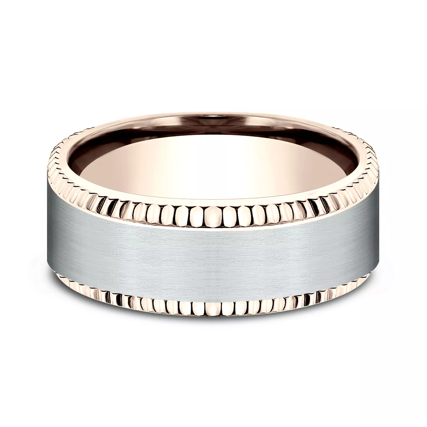 Bastion Fluted Bevel Comfort-Fit Band (8mm)