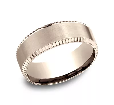 Bastion Fluted Bevel Comfort-Fit Band (8mm)