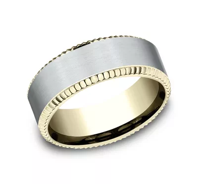 Bastion Fluted Bevel Comfort-Fit Band (8mm)