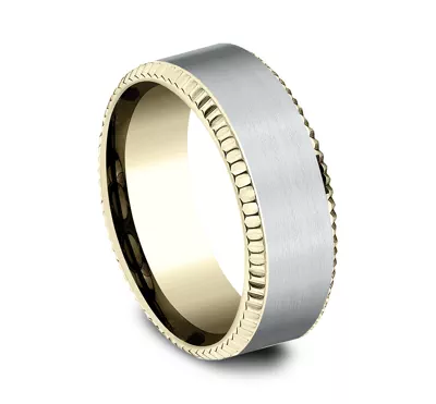 Bastion Fluted Bevel Comfort-Fit Band (8mm)