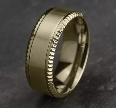 Bastion Fluted Bevel Comfort-Fit Band (8mm)
