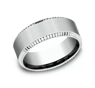 Bastion Fluted Bevel Comfort-Fit Band (8mm)