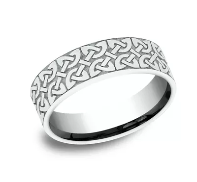 Celtic Knotwork Flat Comfort-Fit Band (7mm)