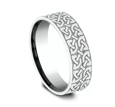 Celtic Knotwork Flat Comfort-Fit Band (7mm)