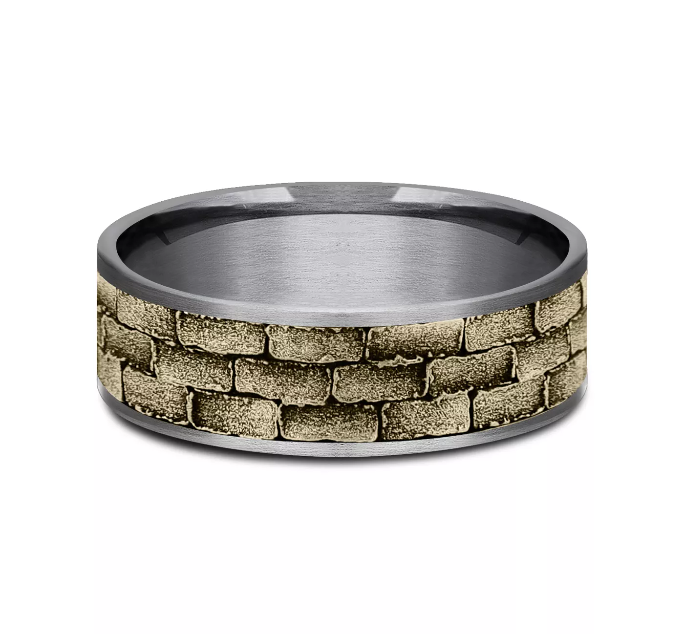 Masonry Gold & Tantalum Comfort-Fit Band (7.5mm)