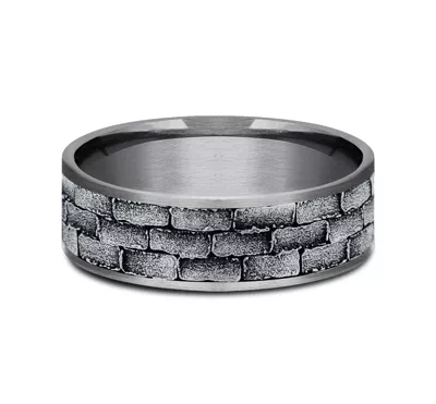 Masonry Gold & Tantalum Comfort-Fit Band (7.5mm)