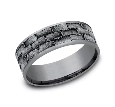 Masonry Gold & Tantalum Comfort-Fit Band (7.5mm)