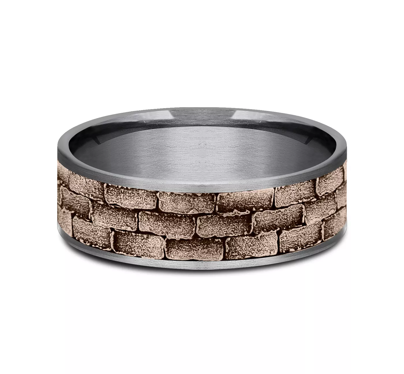 Masonry Gold & Tantalum Comfort-Fit Band (7.5mm)