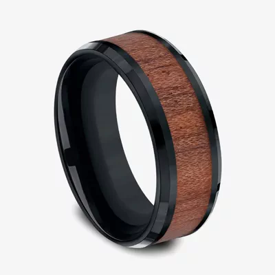 Black Cobalt Woodgrain Inlay Band (8mm)
