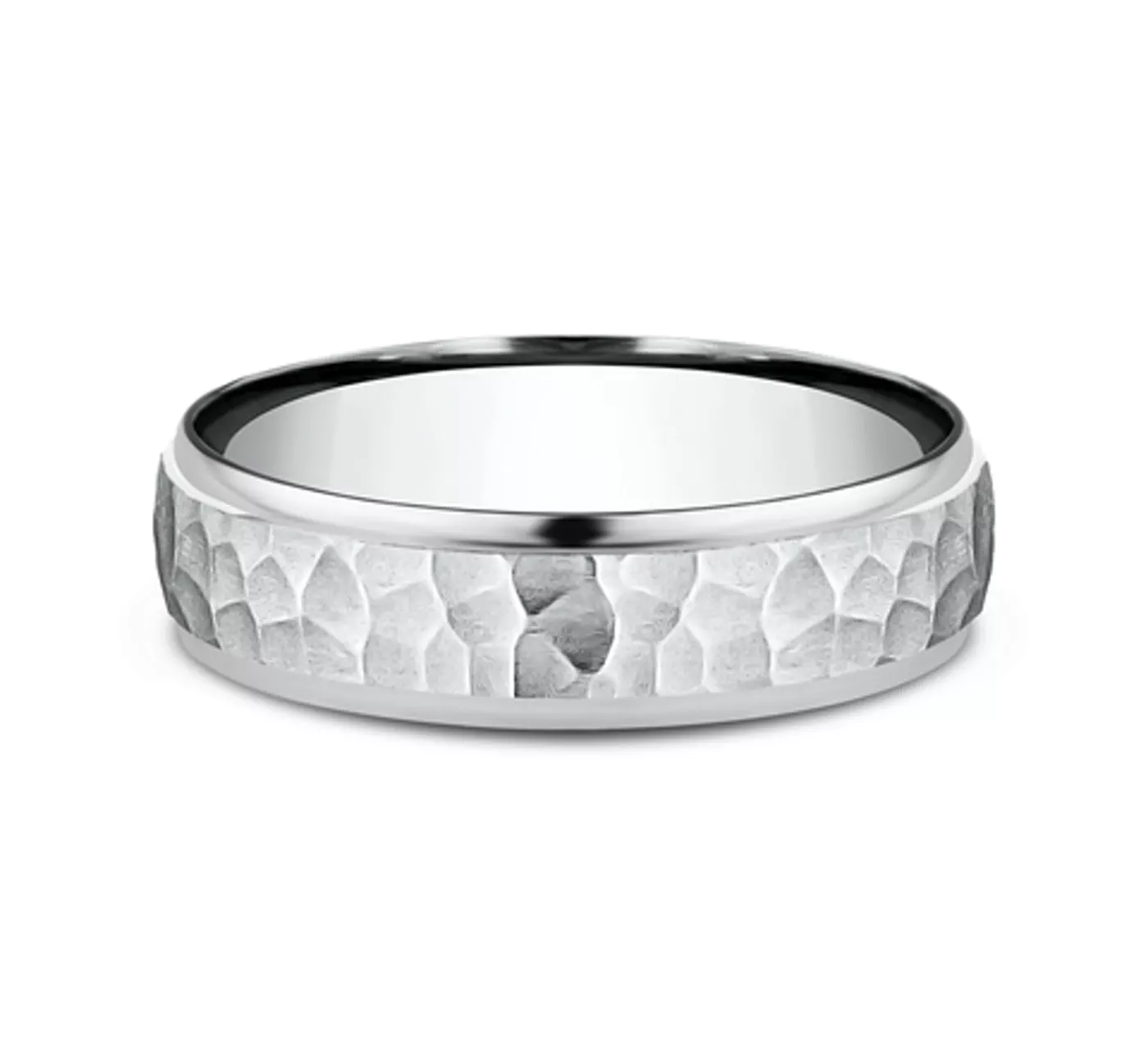Hammered Drop Edge Comfort-Fit Band (6mm)