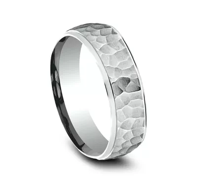 Hammered Drop Edge Comfort-Fit Band (6mm)