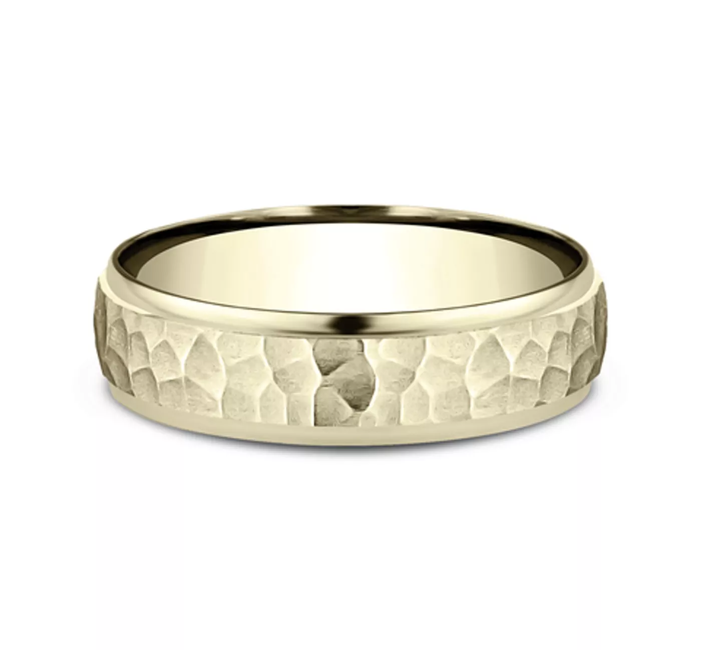 Hammered Drop Edge Comfort-Fit Band (6mm)