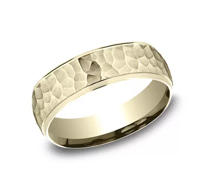 Hammered Drop Edge Comfort-Fit Band (6mm)