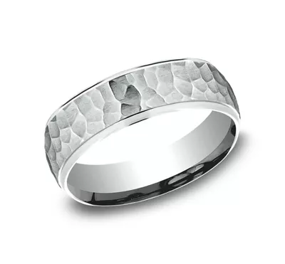 Hammered Drop Edge Comfort-Fit Band (6mm)