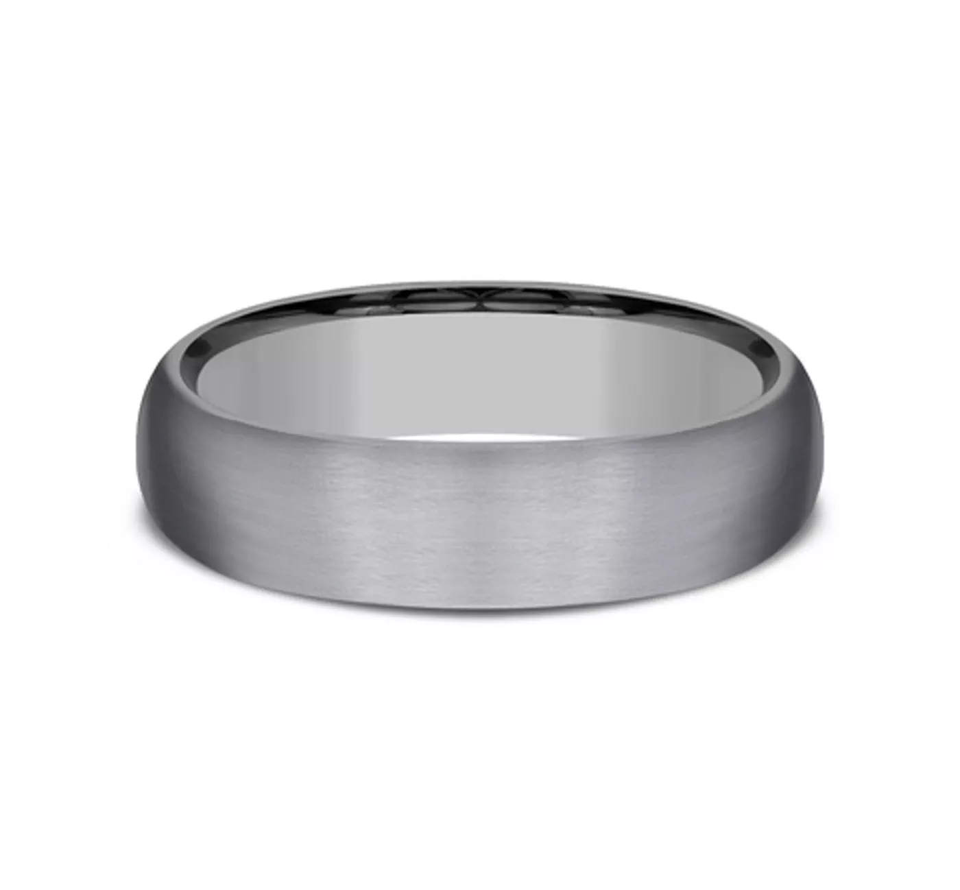 Slate Satin Dome Comfort-Fit Band (6mm)