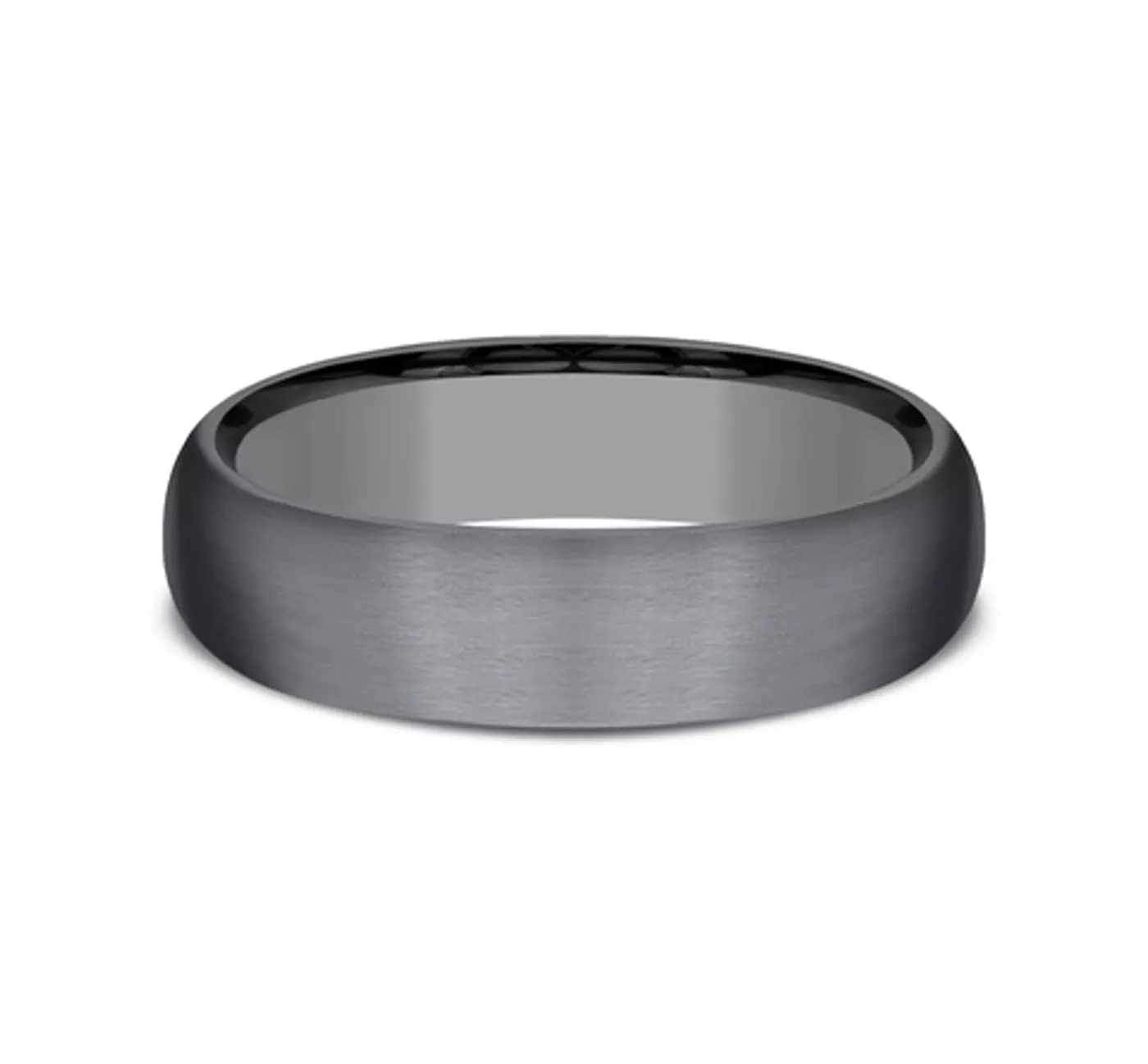 Midnight Satin Dome Comfort-Fit Band (6mm)