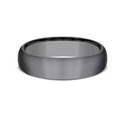 Midnight Satin Dome Comfort-Fit Band (6mm)