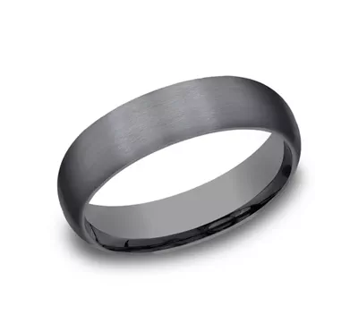 Midnight Satin Dome Comfort-Fit Band (6mm)