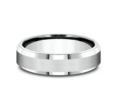 Satin Bevel Edge Comfort-Fit Band (6mm)