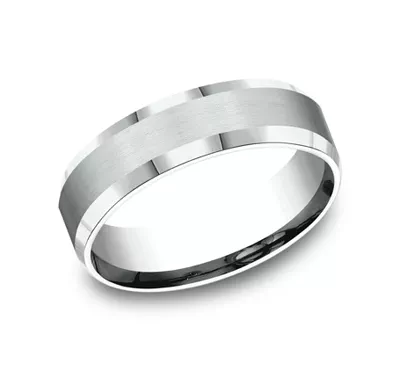 Satin Bevel Edge Comfort-Fit Band (6mm)